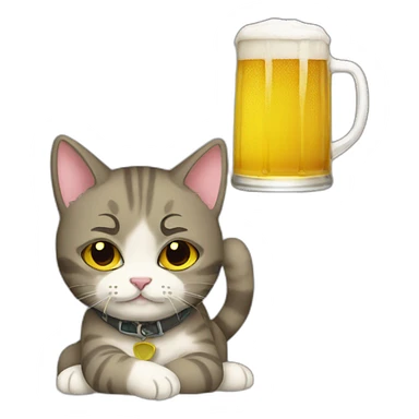 beer cats club sticker