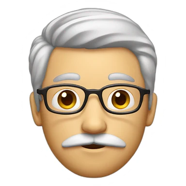 Guy with small square moustache sticker