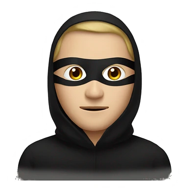 white man in a black balaclava sticker