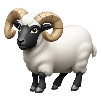 Ram with football  sticker