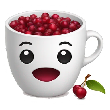 cup with cranberry  sticker