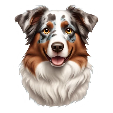 Red merle australian shepherd sticker