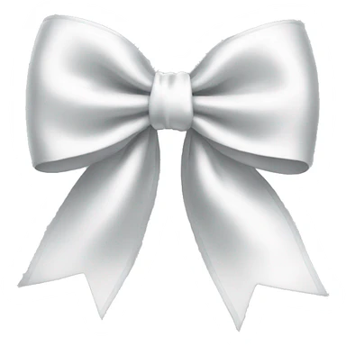 white satin bow sticker