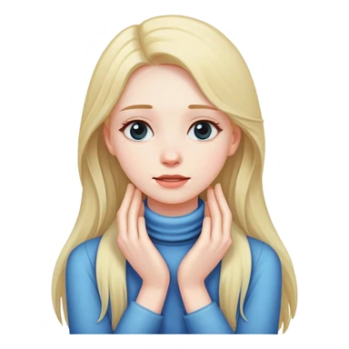 Girl with hands around neck sticker