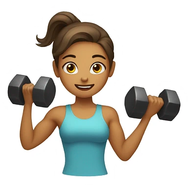 girl lifting dumbell sticker