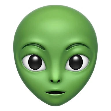 generate a classic alien emoji sticker