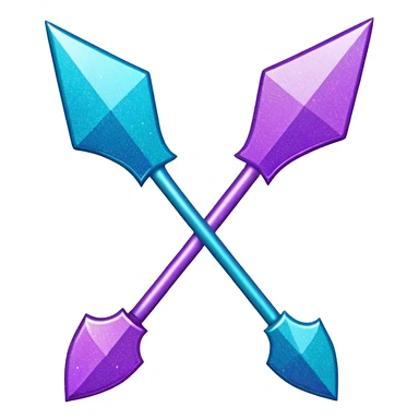 Glitter Roxo e Ciano Flecha sticker