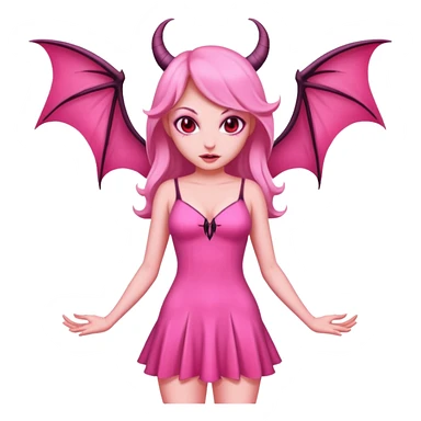 succubus pink dress sticker