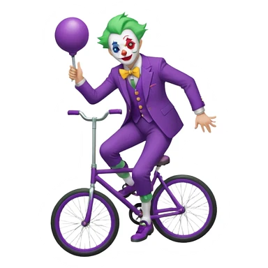 Unicyclist Joker  sticker