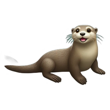 Loutre sur une loutre sur une loutre sticker