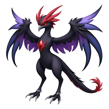 Yveltal-Darkrai-Lunala-Fakémon-hybrid-creature (full body)  sticker