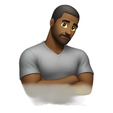 In thought pose sticker