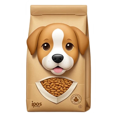 Dog food bag sticker