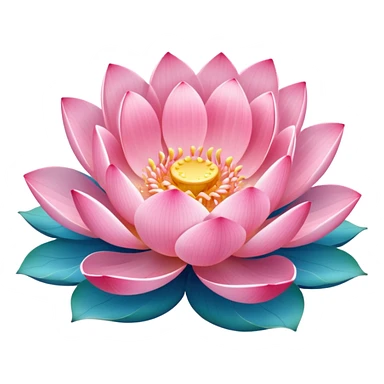 lotus flower with calm waves around sticker