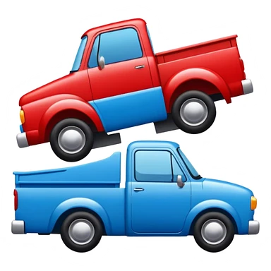 Small truck rear ending car sticker