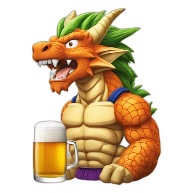 dragon ball Z qui boit une bière sticker