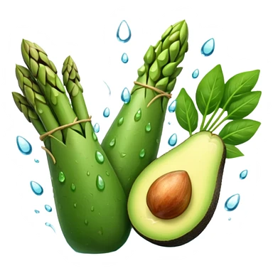 asparagus avocado and spinach sticker