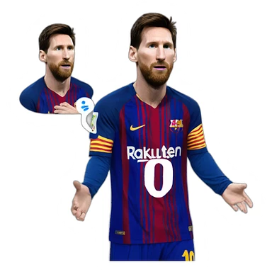 Messi qui pose une question  sticker