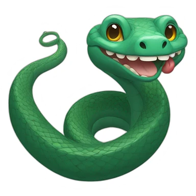 smiling snake sticker