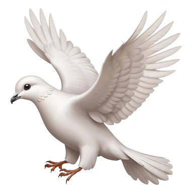 a dove flies with a letter in its paws sticker