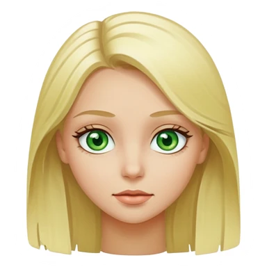 A beautiful green eye white skin blonde girl sticker