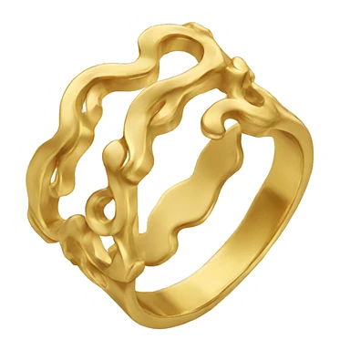 gold wavy ring sticker