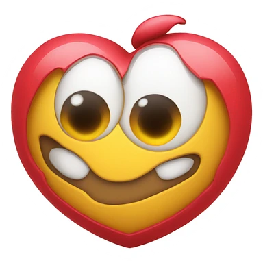 Corazón real con un ojo sticker