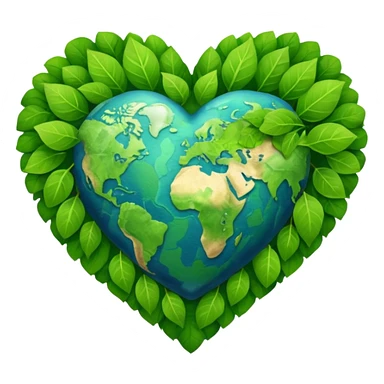 Earth Day heart sticker