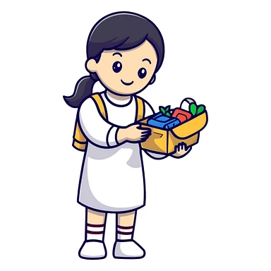 person volunteering, doing a good deed for community sticker