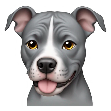 Fully grey little pitbull sticker
