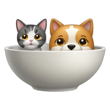 dog and cat bowl sticker