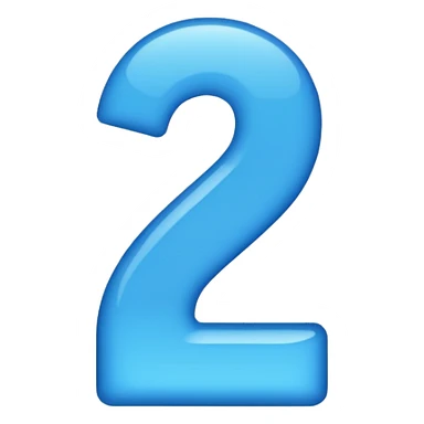 numero 2 azul sticker