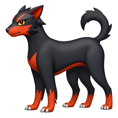 Litten-Houndour-Fakémon-hybrid-creature (full body)  sticker
