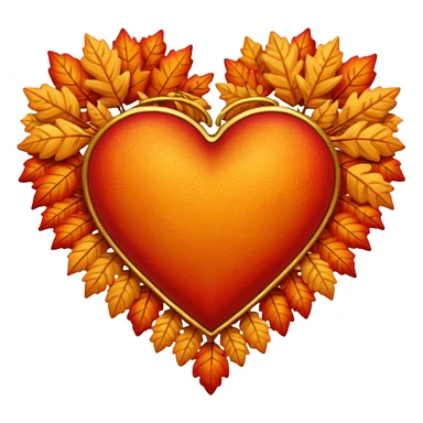 Autumn heart sticker