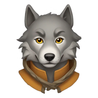 Wolf as a airbender sticker