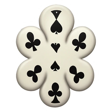 Six of clubs sticker