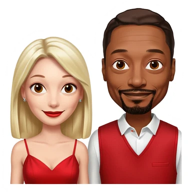  snoop dogg and elon musk in red dress sticker