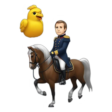 Macron sur un aigle sticker