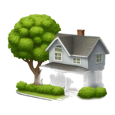 À house with a phone sticker