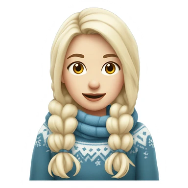 cozy beautiful finnish blond winter girl sticker