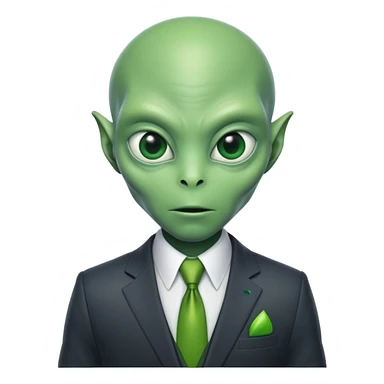 alien in a suit sticker