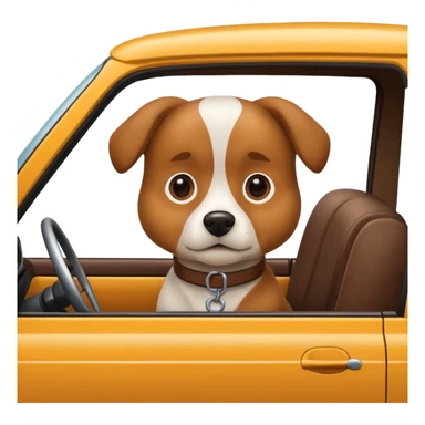 Dog is the car sticker