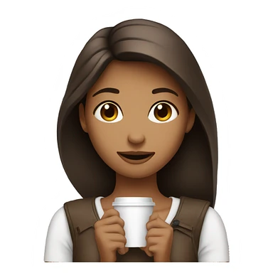 A girl with a coffee in her hand  sticker