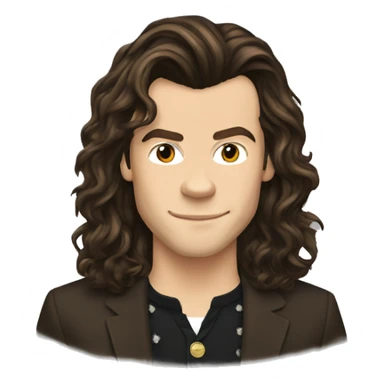 long hair harry styles sticker