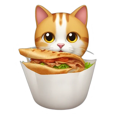 cat with doner sticker