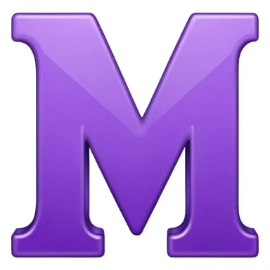 purple letter m sticker
