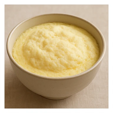 steamed egg, soft and fluffy, in a bowl, gentle colors sticker