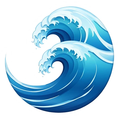 Realistic ocean  sticker