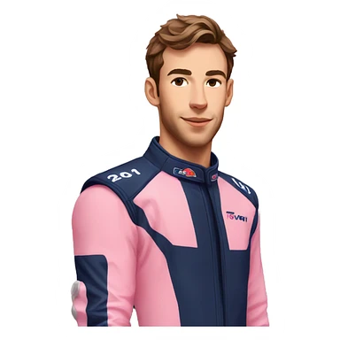 pierre gasly on a pink horse sticker