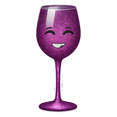 Glitter wine glass sticker